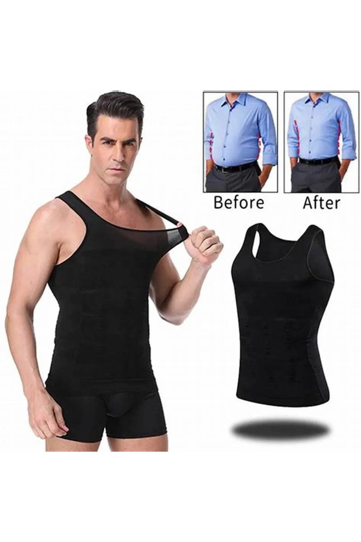 Toparlayıcı Sıkılaştırıcı Jinekomanasti Erkek Korse Atlet Seamless (1 BEDEN INCELTİR)
