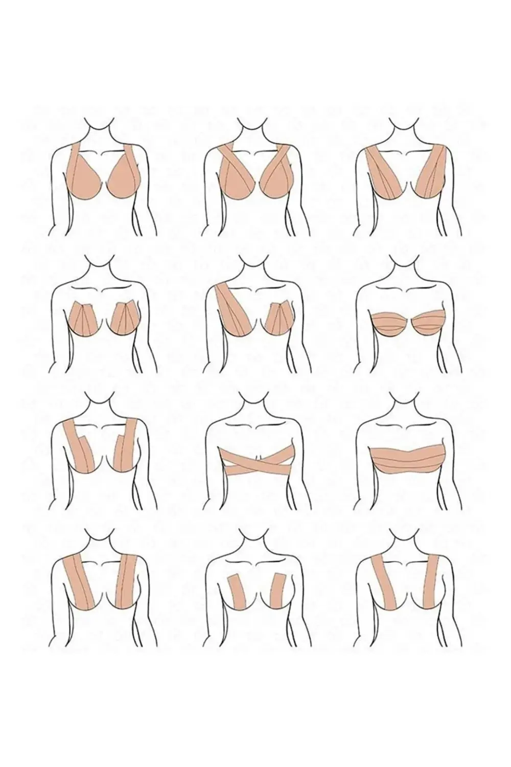 Toparlayıcı ve Şekillendirici Göğüs Bandı Tere ve Suya Dayanıklı
