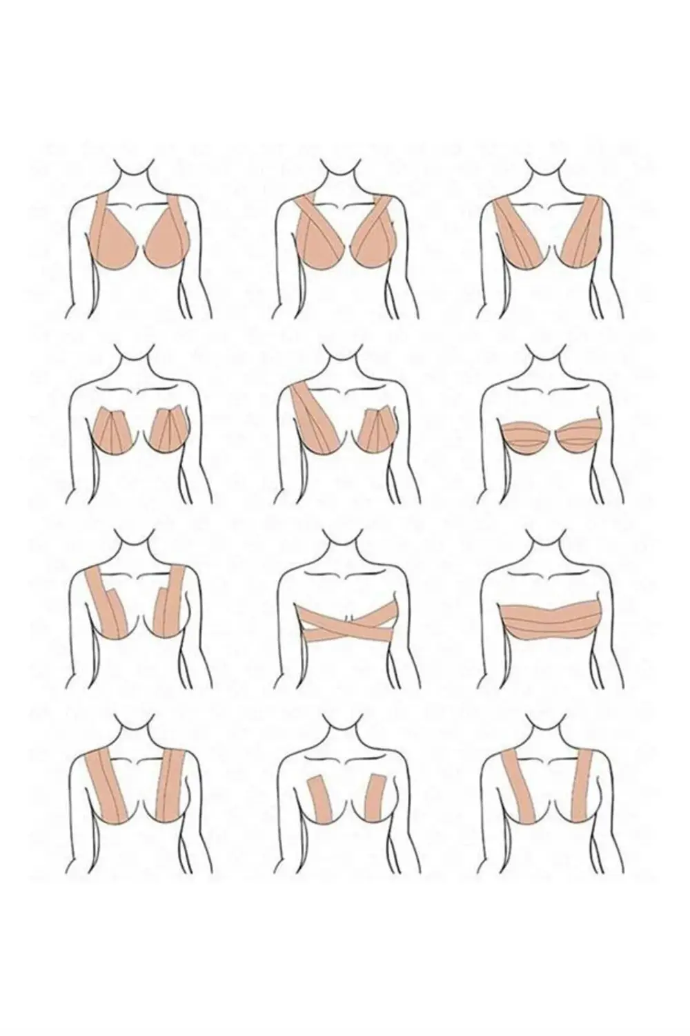 Toparlayıcı ve Şekillendirici Göğüs Bandı Tere ve Suya Dayanıklı