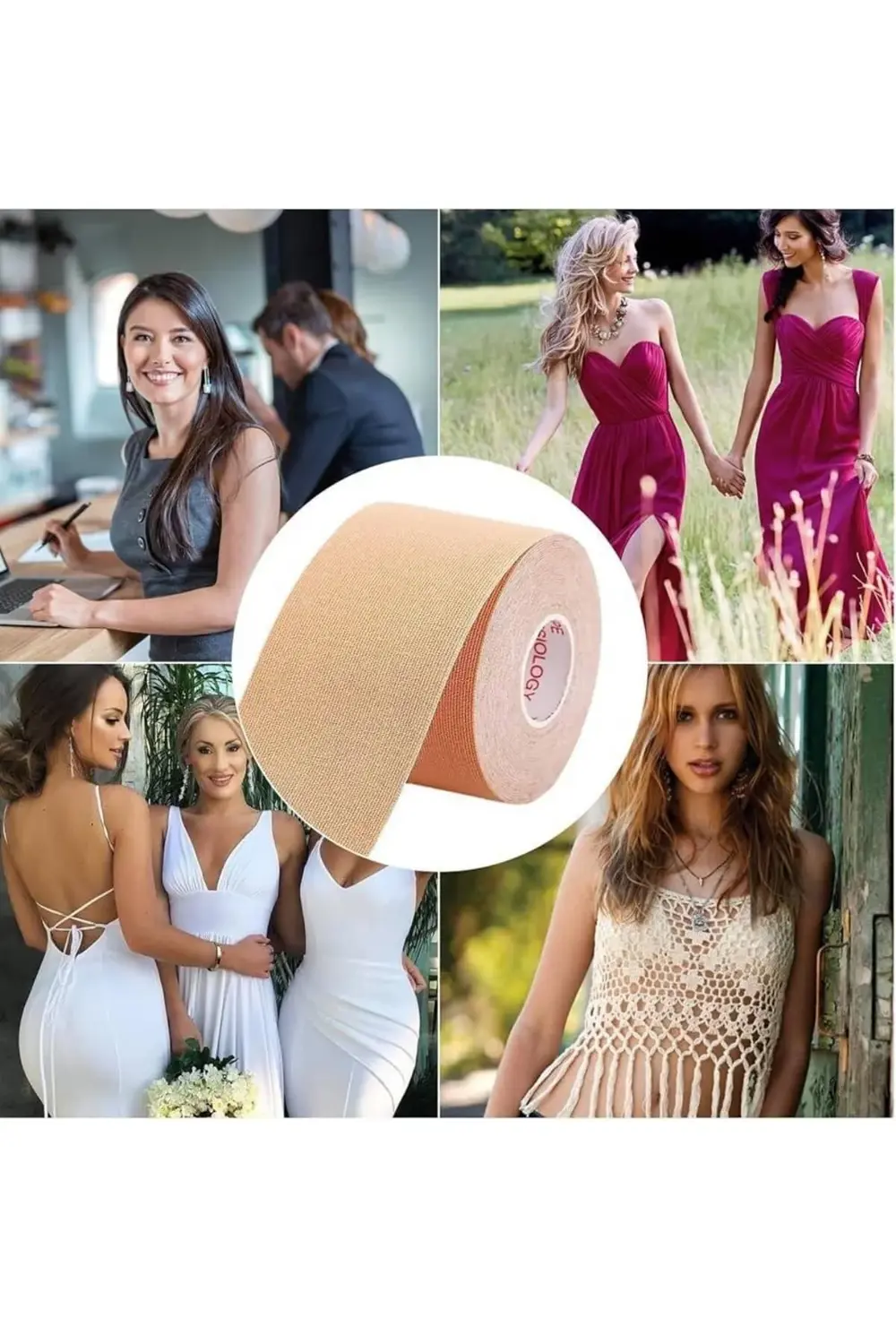 Toparlayıcı ve Şekillendirici Göğüs Bandı Tere ve Suya Dayanıklı