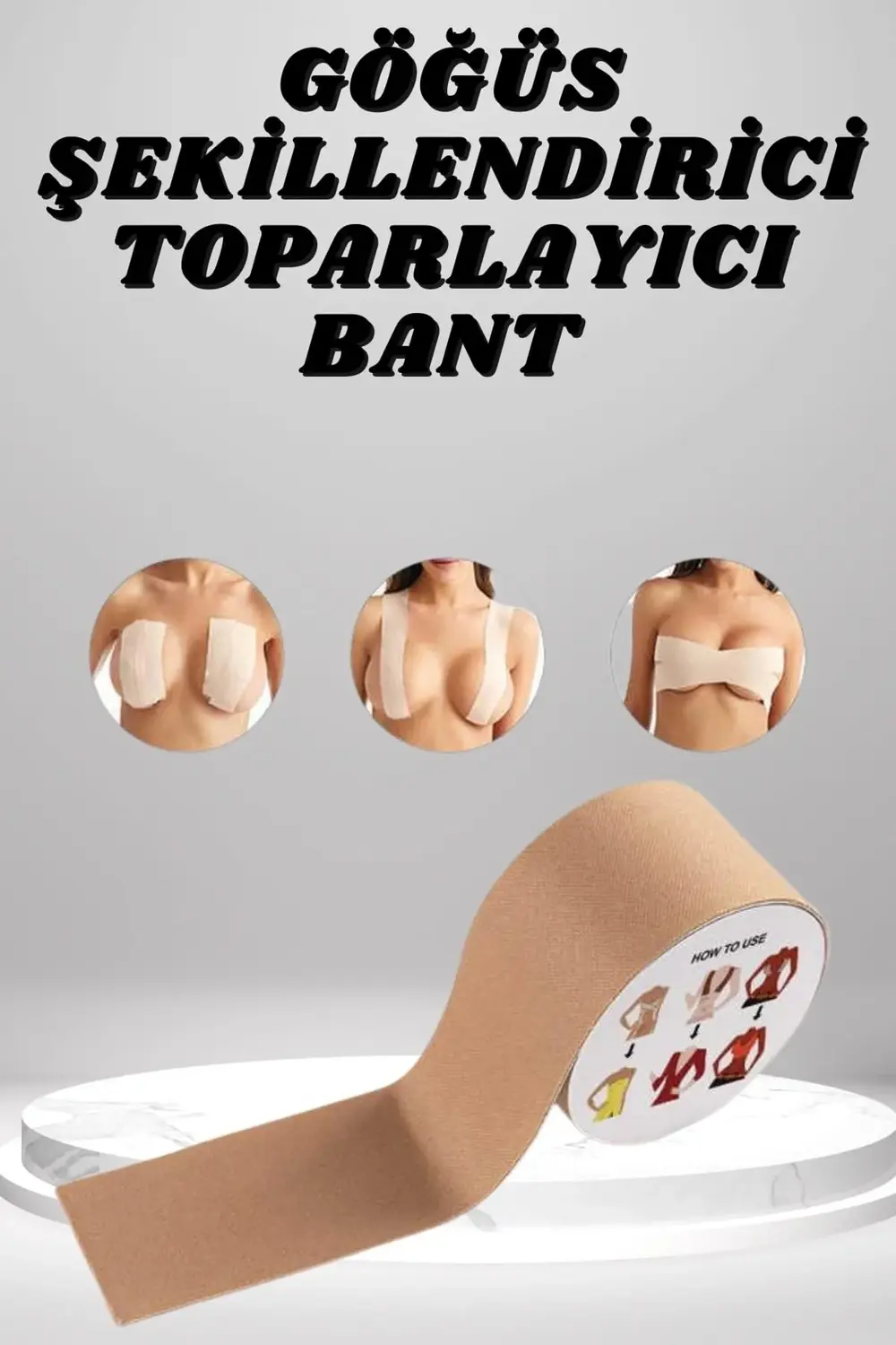 Toparlayıcı ve Şekillendirici Göğüs Bandı Tere ve Suya Dayanıklı