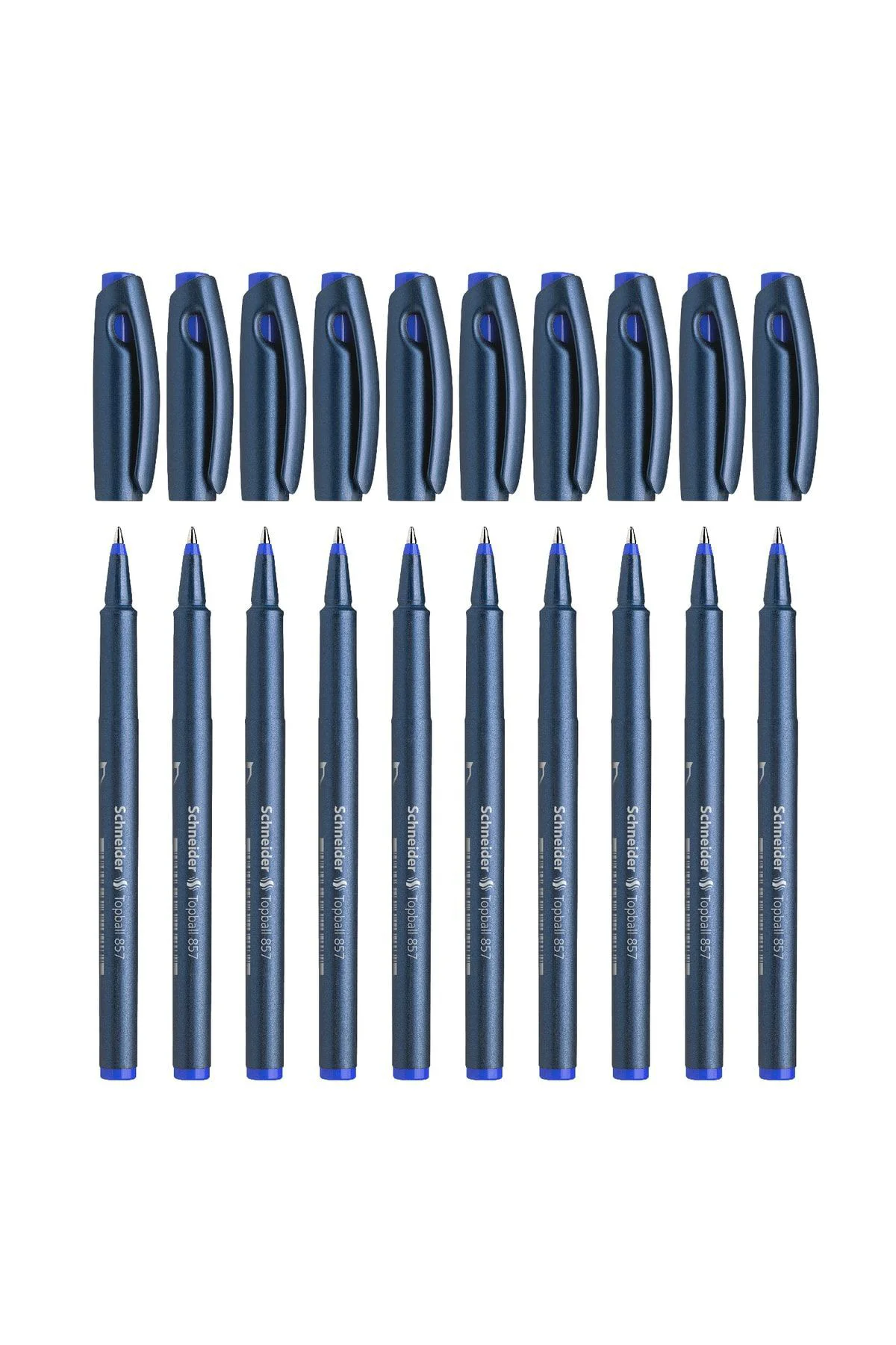 Topball 857 Konik Uçlu Roller Pilot Kalem Mavi 0,6 Mm 10 Lu