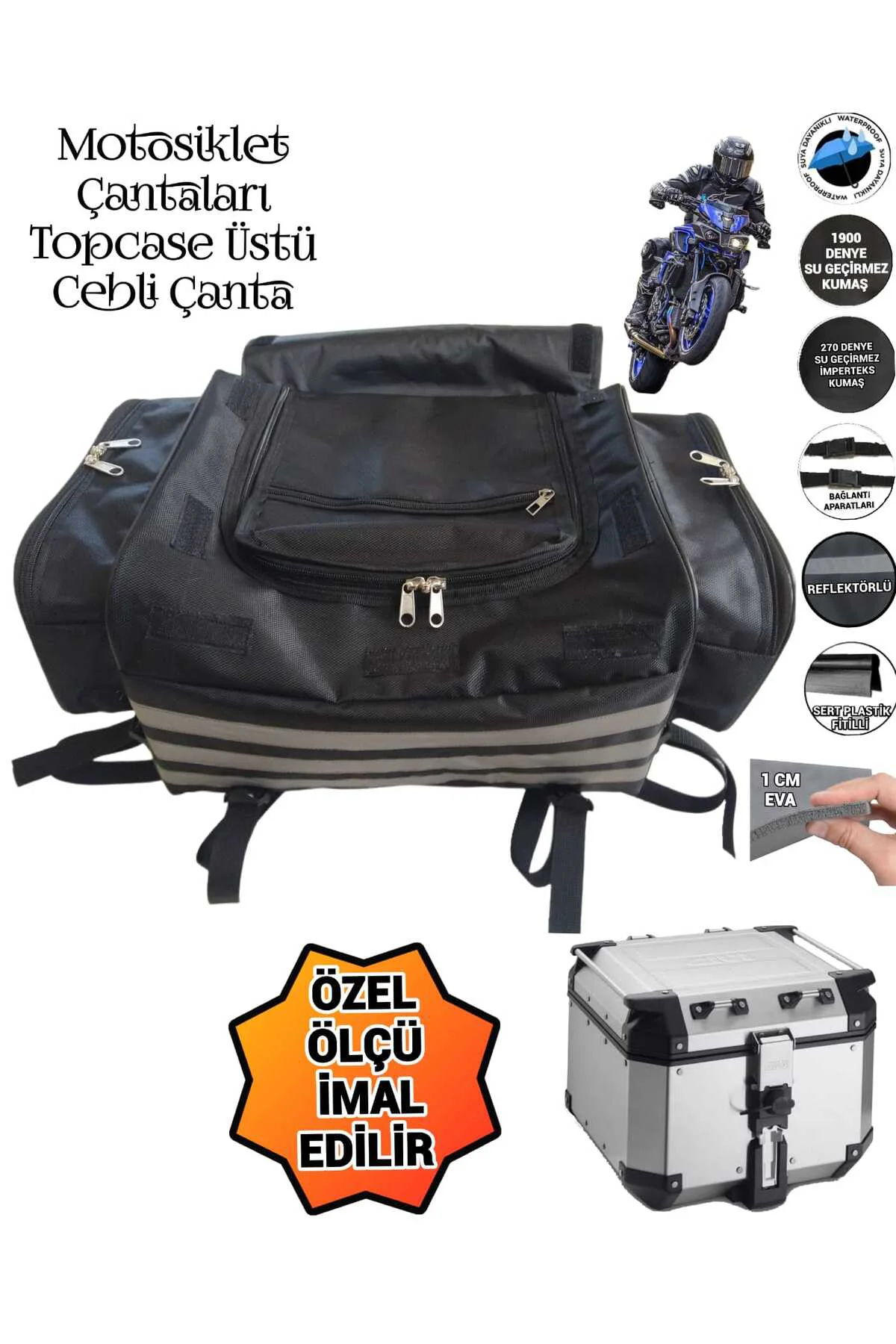 TOPCASE ÜSTÜ MOTOSİKLET ÇANTASI