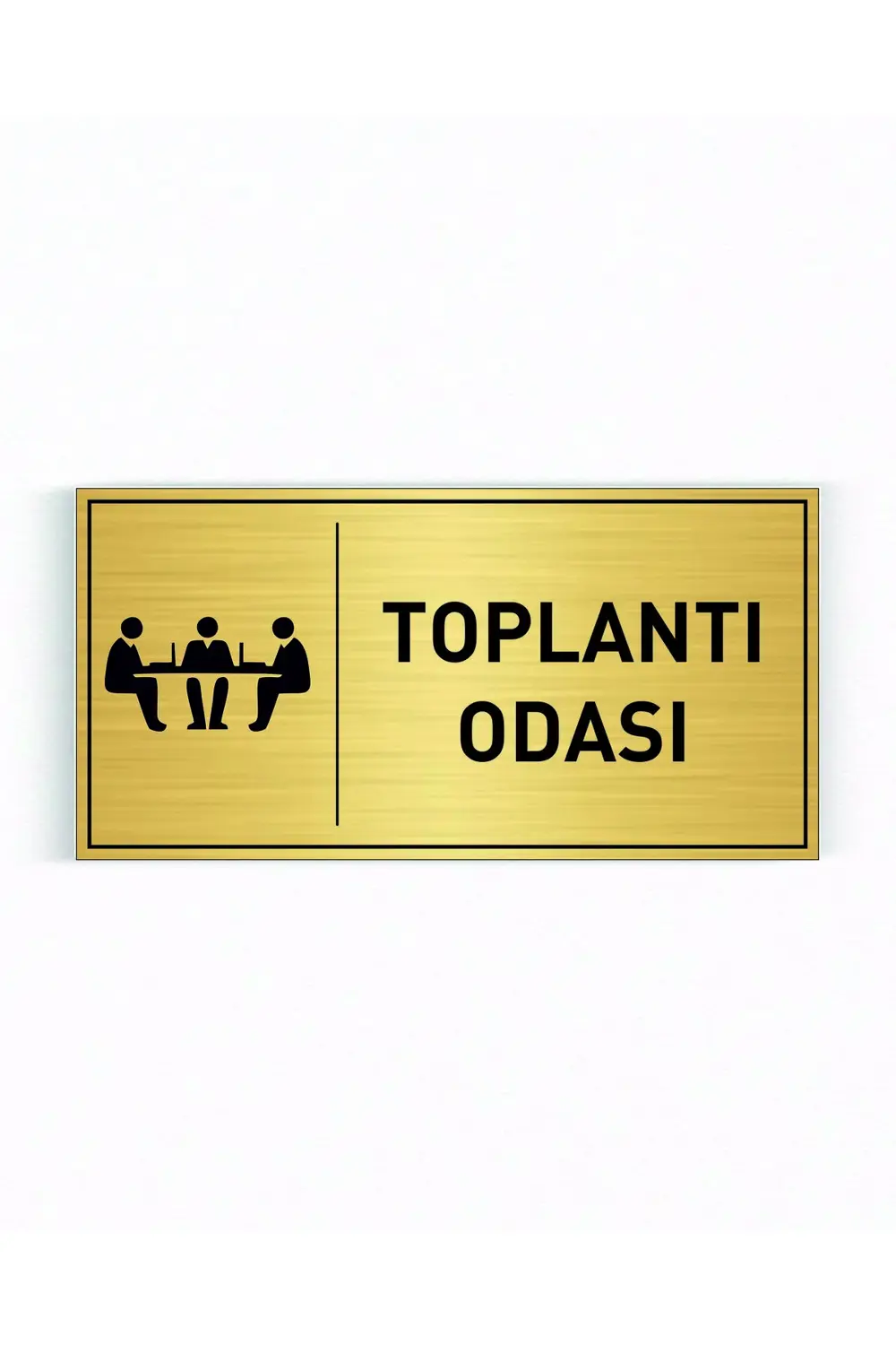 TOPLANTI ODASI YAZILI GOLD METAL LEVHA 20 X 10 CM