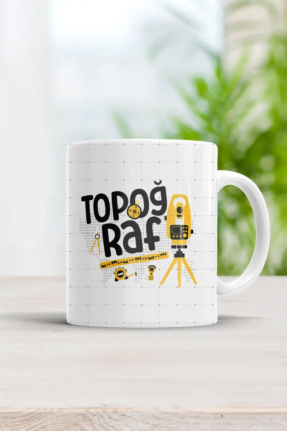 Topoğraf Tasarım Baskılı Kupa Bardak