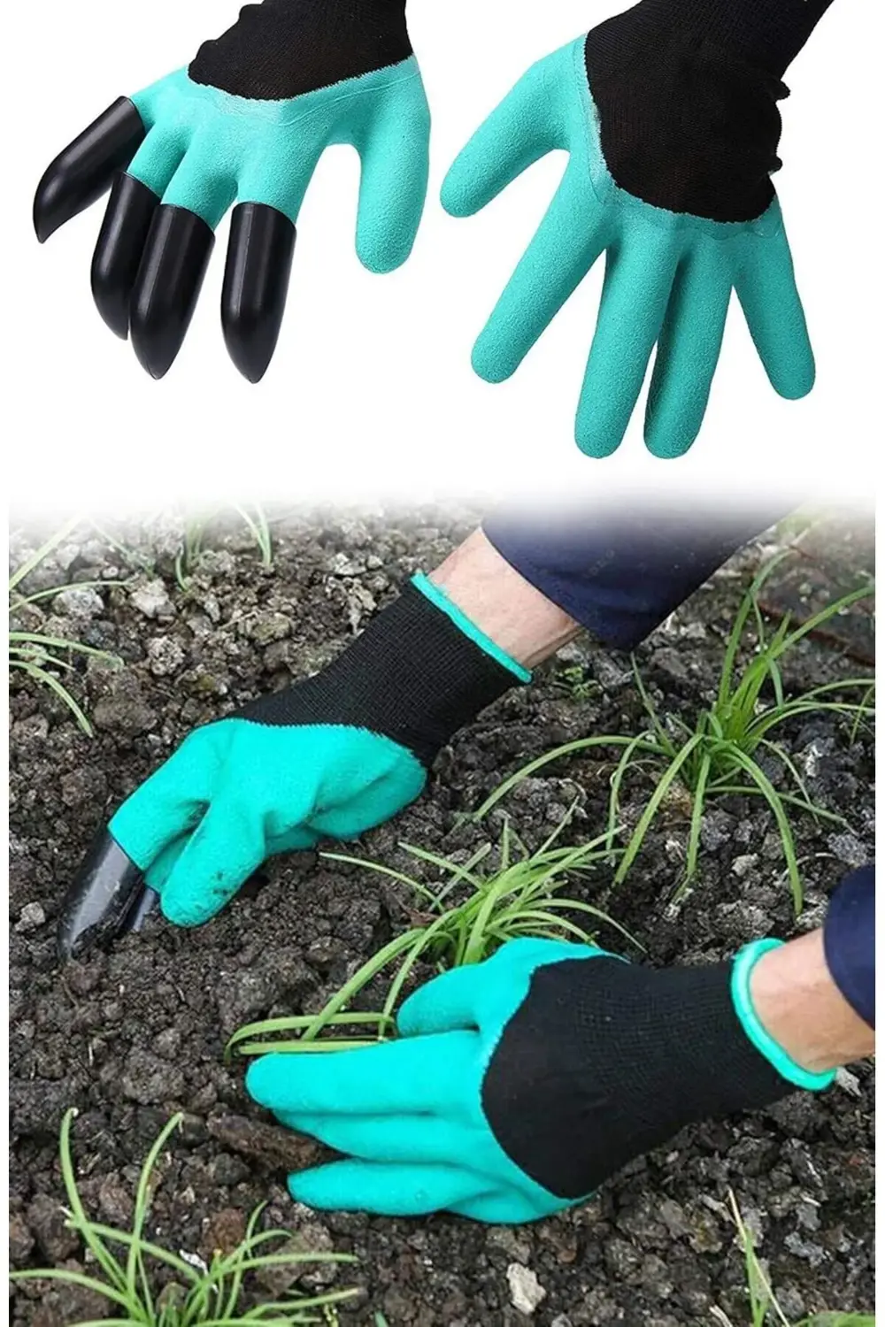 Toprak Kazma Ekme Çapalama İçin Korumalı Bahçe Bahçivan Eldiveni