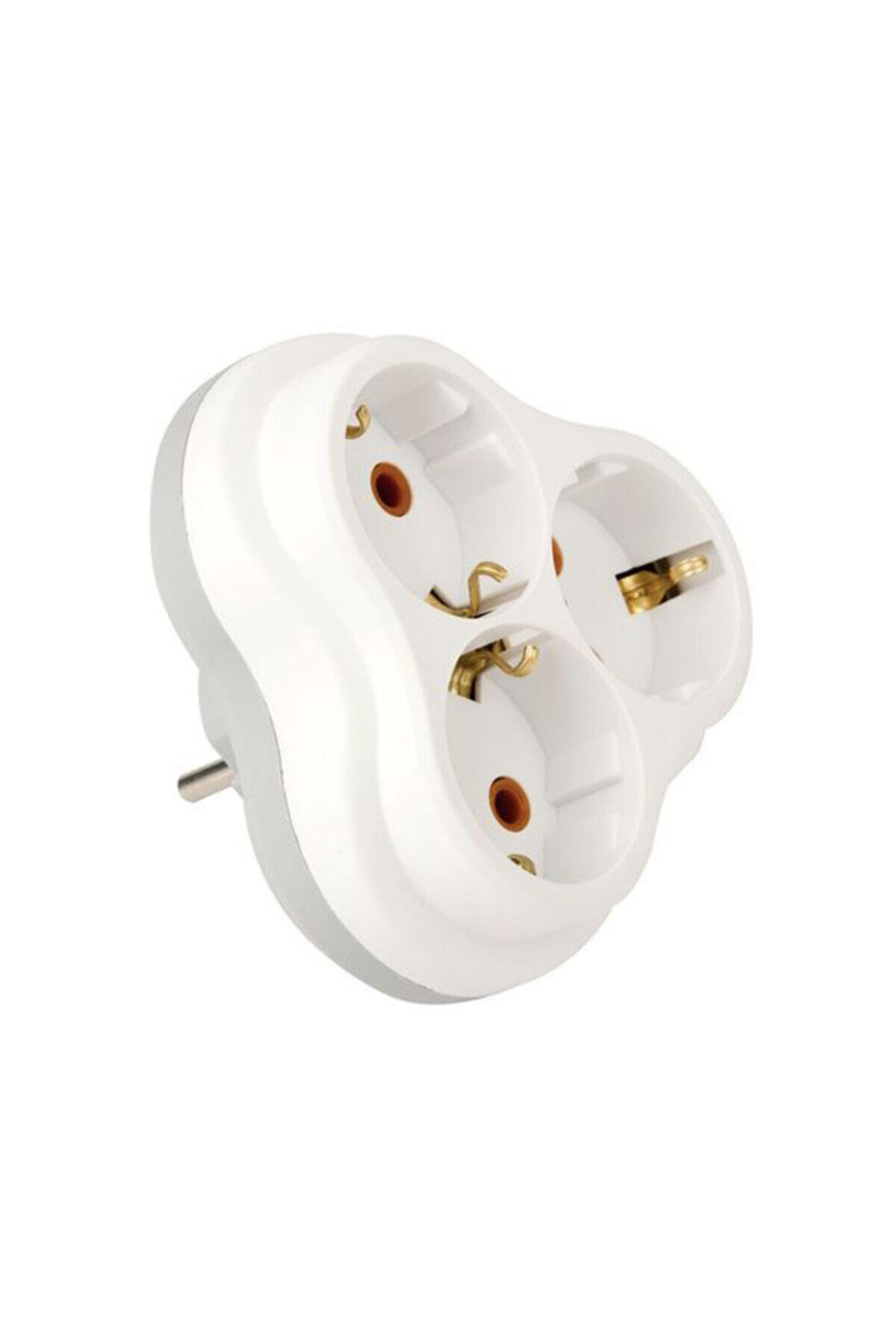 Topraklı Priz Çoğaltıcı 3'lü Golyat (YONCA TİP) Topraklı Erkek Fi