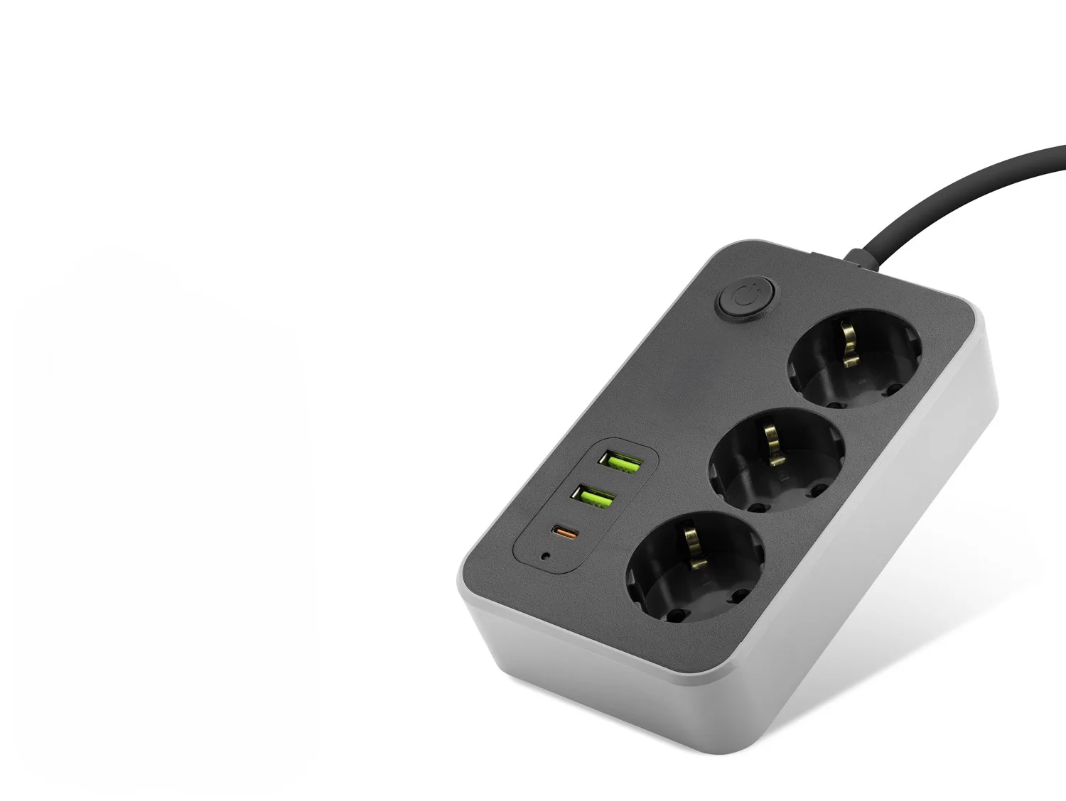 Topraklı Termal Akım Korumalı Uzatma Kablosu Anahtarlı 3 Priz 2 Usb 1 Type-C 2 M Siyah SH4626 Fiyatı, Yorumları ve Özellikleri