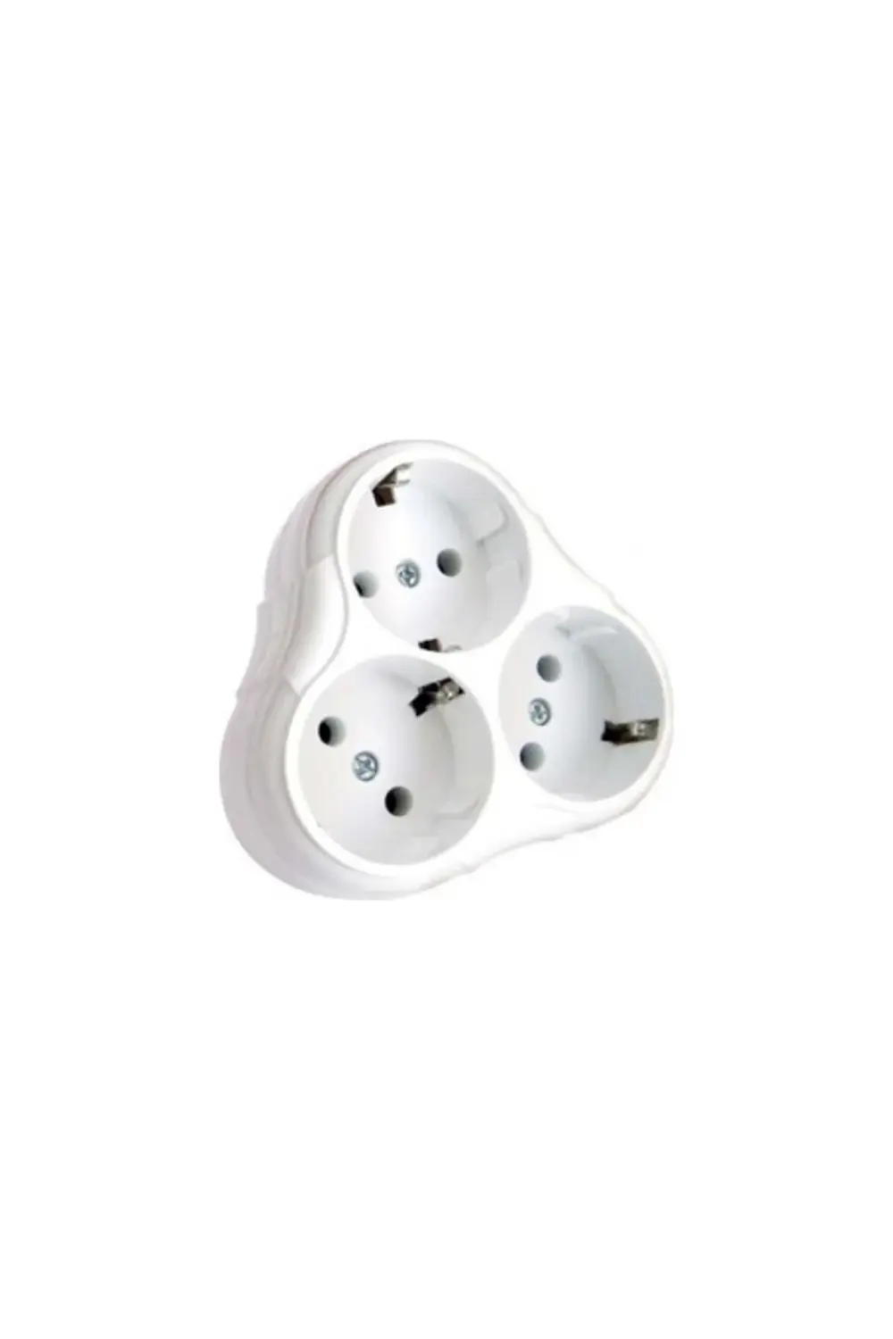 Topraklı Üçlü Fiş Priz Yonca Golyat 3lü Adet