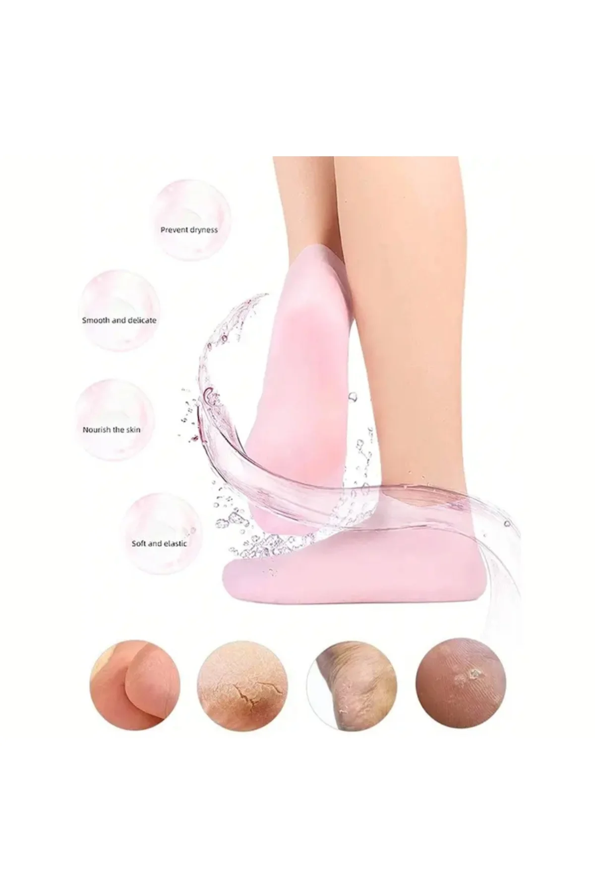 Topuk Çatlağı Giderici Onarıcı Ayak Bakım Çorabı Kuruluk ve Sertl