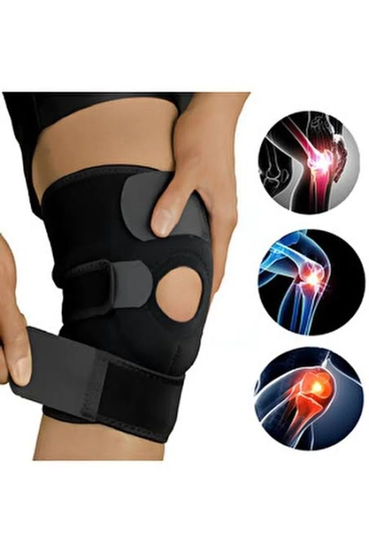 Topuk Çorabı 2'li Sağ Sol+ Medical Patella Destekli Dizlik + Termojel – Ortopedik Destek Seti