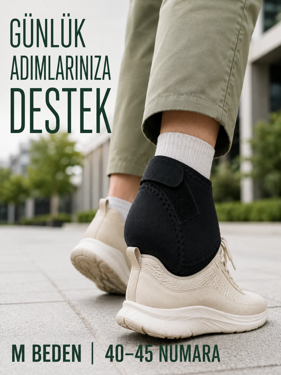 Topuk Destek Çorabı M Beden 40-45 Ayarlanabilir Cırtlı Esnek Siyah Tasarım Fiyatı, Yorumları ve Özellikleri
