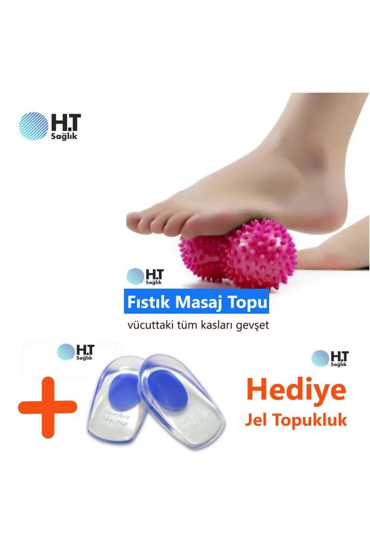 Topuk Dikeni ve Ağrıyan Ayaklar için Fıstık Şekil Masaj Topu + Hediye Topukluk Fiyatı, Yorumları ve Özellikleri