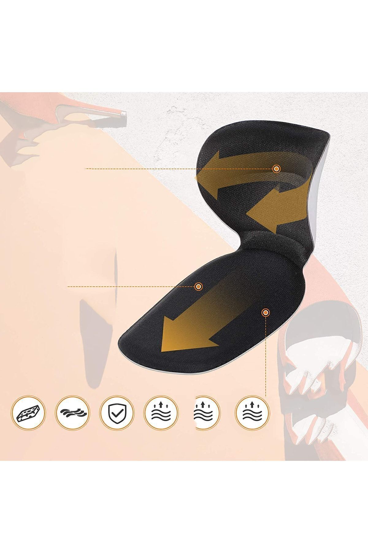 Transformacion Topuklu Ayakkabi Vurma Önleyici Daraltici Yumuşak Ped 4 Lü Set