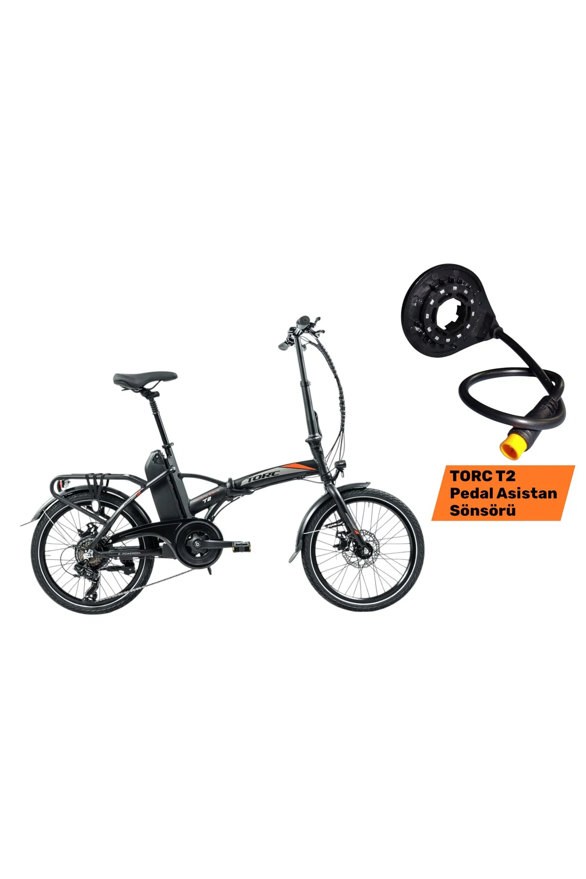 TORC T2 Elektrikli Katlanır Bisiklet Pedal Asistan Sensörü TORC T2 Elektrikli Katlanır Bisiklet Pedal Asistan Sensörü