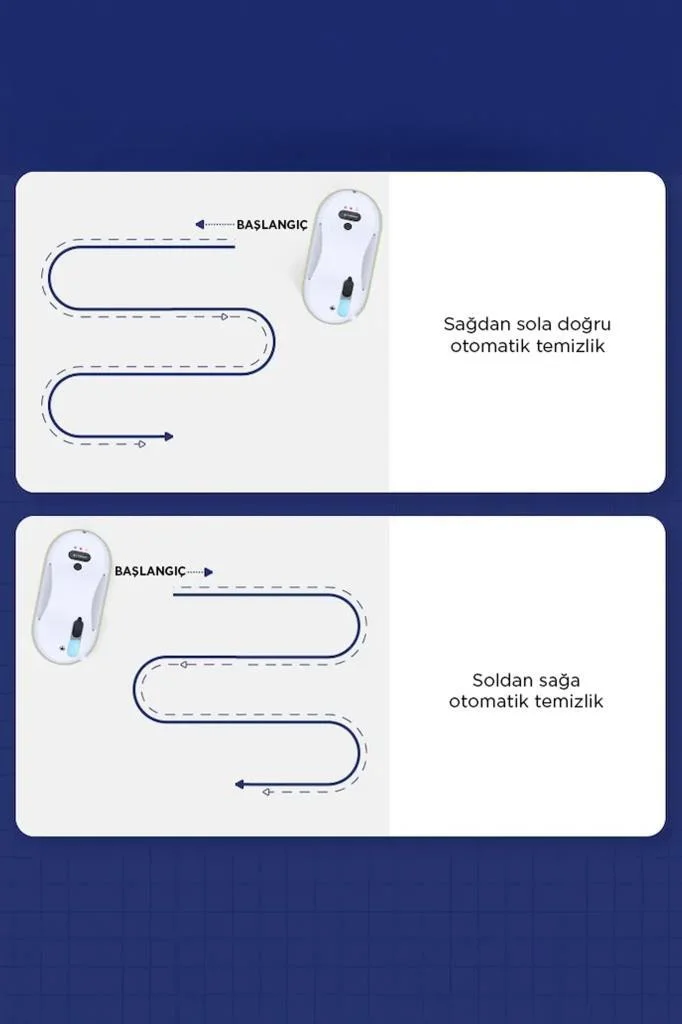 Torima S9 Beyaz Cam Silme Temizleme Robotu Uzaktan Kumandalı Su P