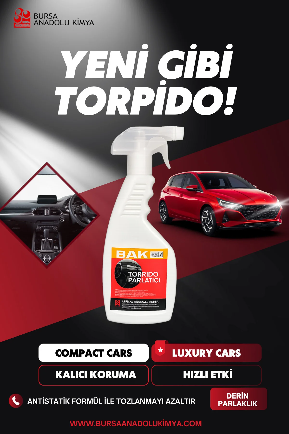 Torpido Parlatıcı Pro 1 Litre – Derin Temizlik, Toz Tutmaz Etki ve Uzun Süreli Parlaklık Torpido Parlatıcı Pro 1 Litre – Derin Temizlik, Toz Tutmaz Etki ve Uzun Süreli Parlaklık