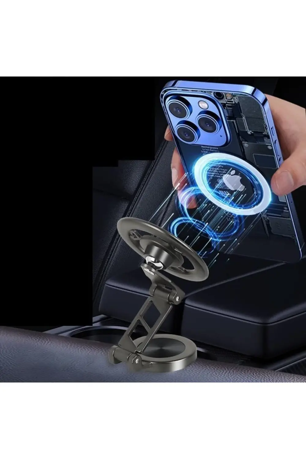 Torpido Üstü Araç içi Telefon Tutucu Göğse Yapışan Manyetik Telef