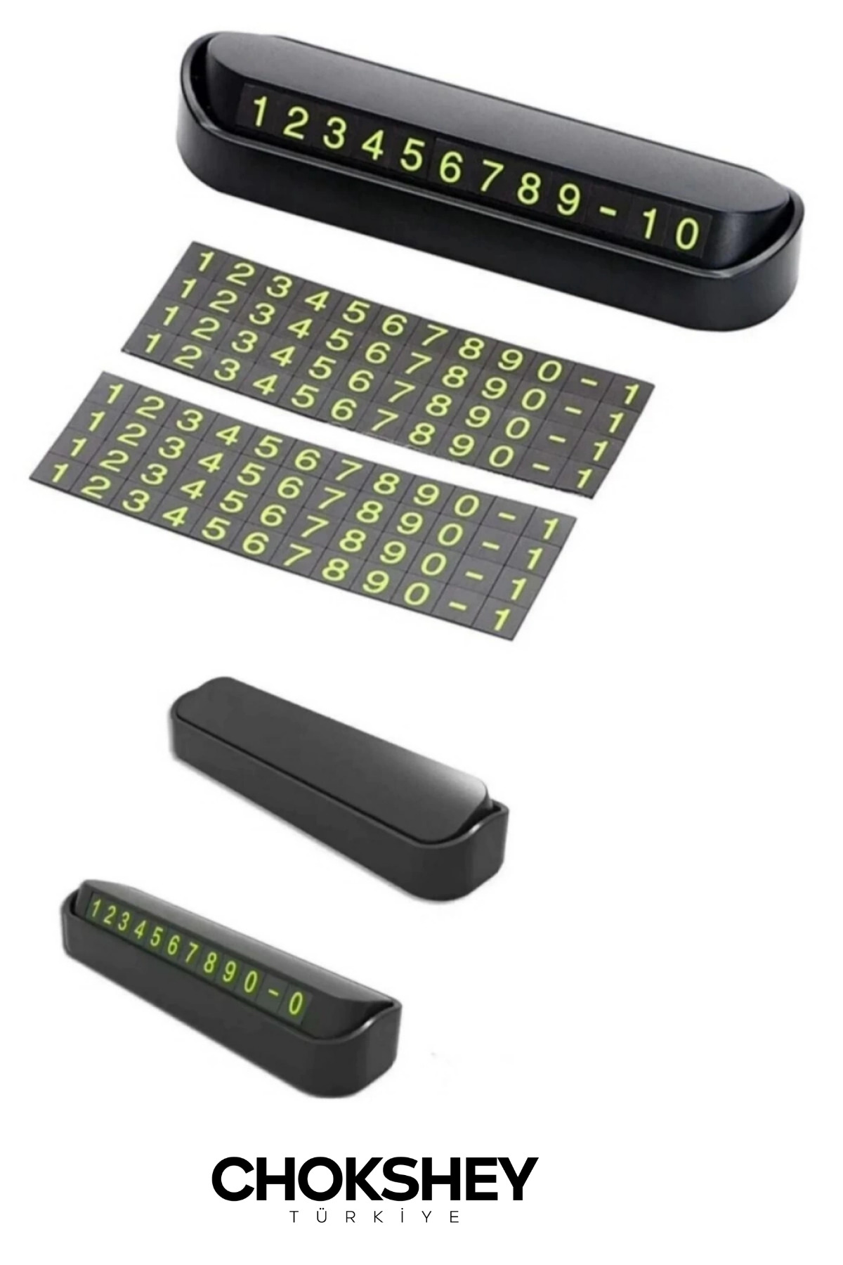 Torpido Üstü Fosforlu Neon Aç-Kapa Numaratör Araç Içi Park Telefo