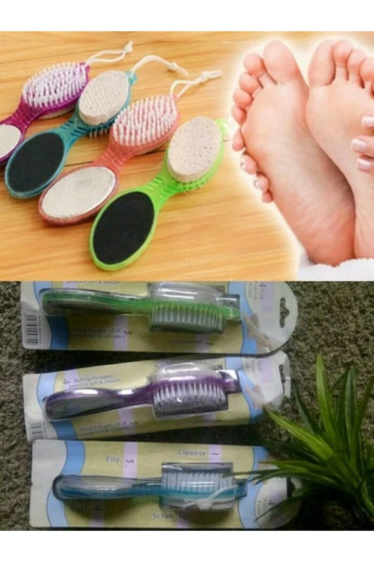 Törpülü Fırçalı Topuk Taşı - 4In1 Törpülü Fırçalı Topuk Taşı - 4In1 - Görsel 4