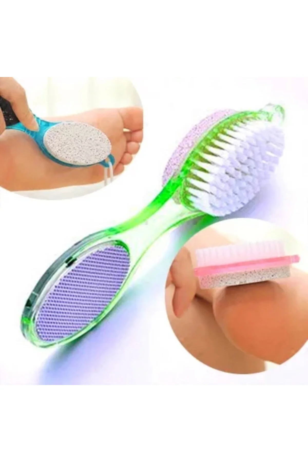 Törpülü Fırçalı Topuk Taşı - 4in1