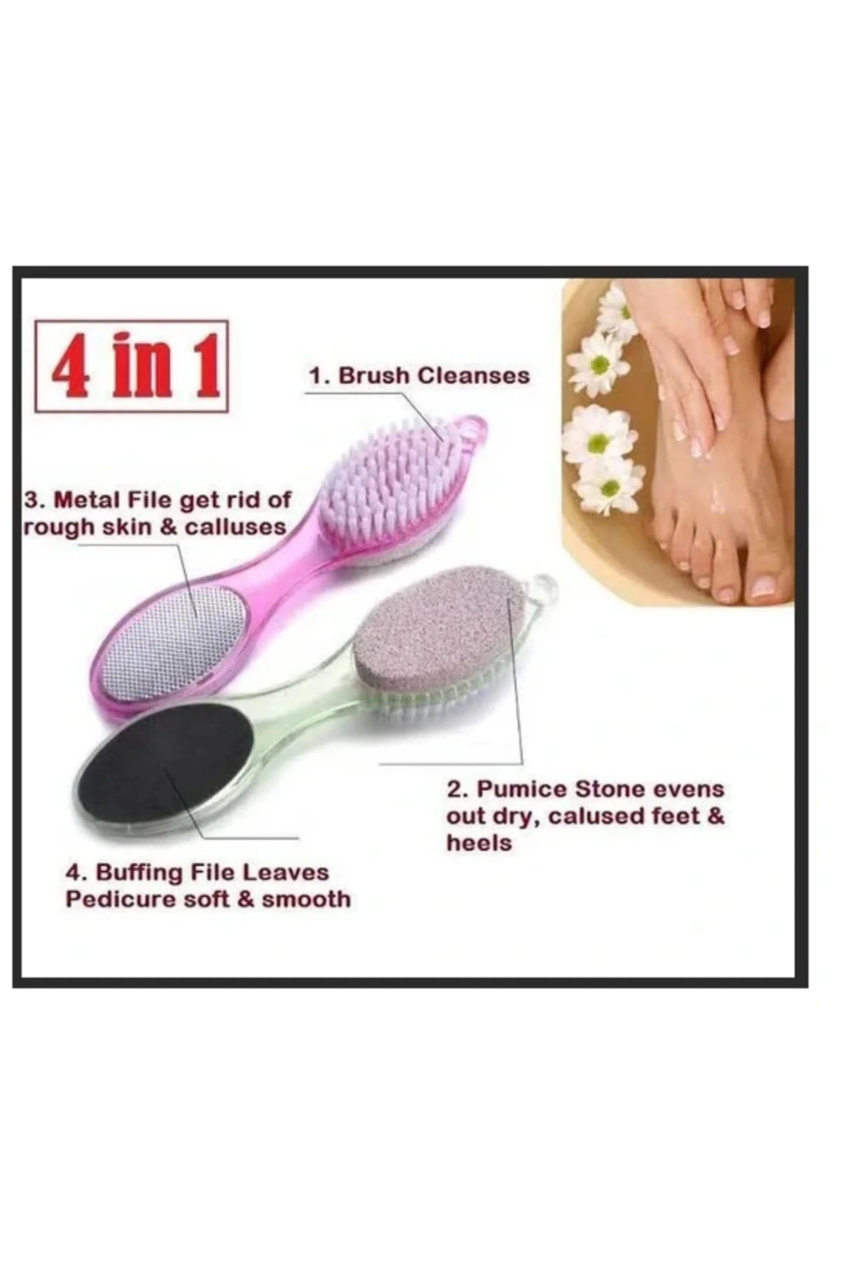 Törpülü Fırçalı Topuk Taşı - 4In1 Törpülü Fırçalı Topuk Taşı - 4In1 - Görsel 5