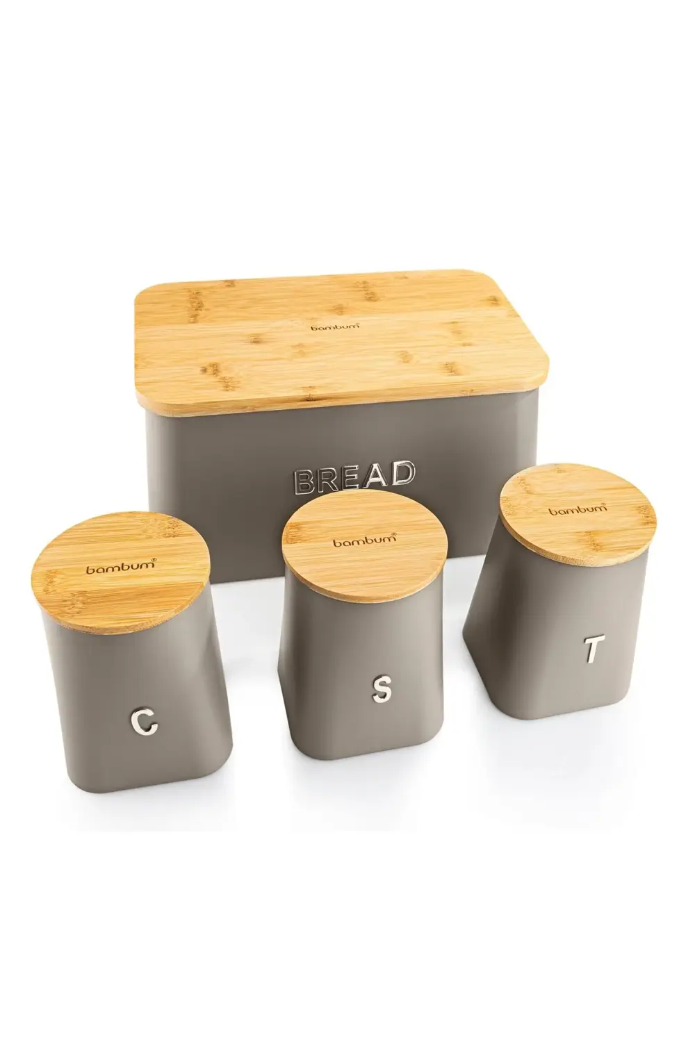 Tortino Baharatlıklı Bambu Kapaklı Ekmek Saklama Kabı