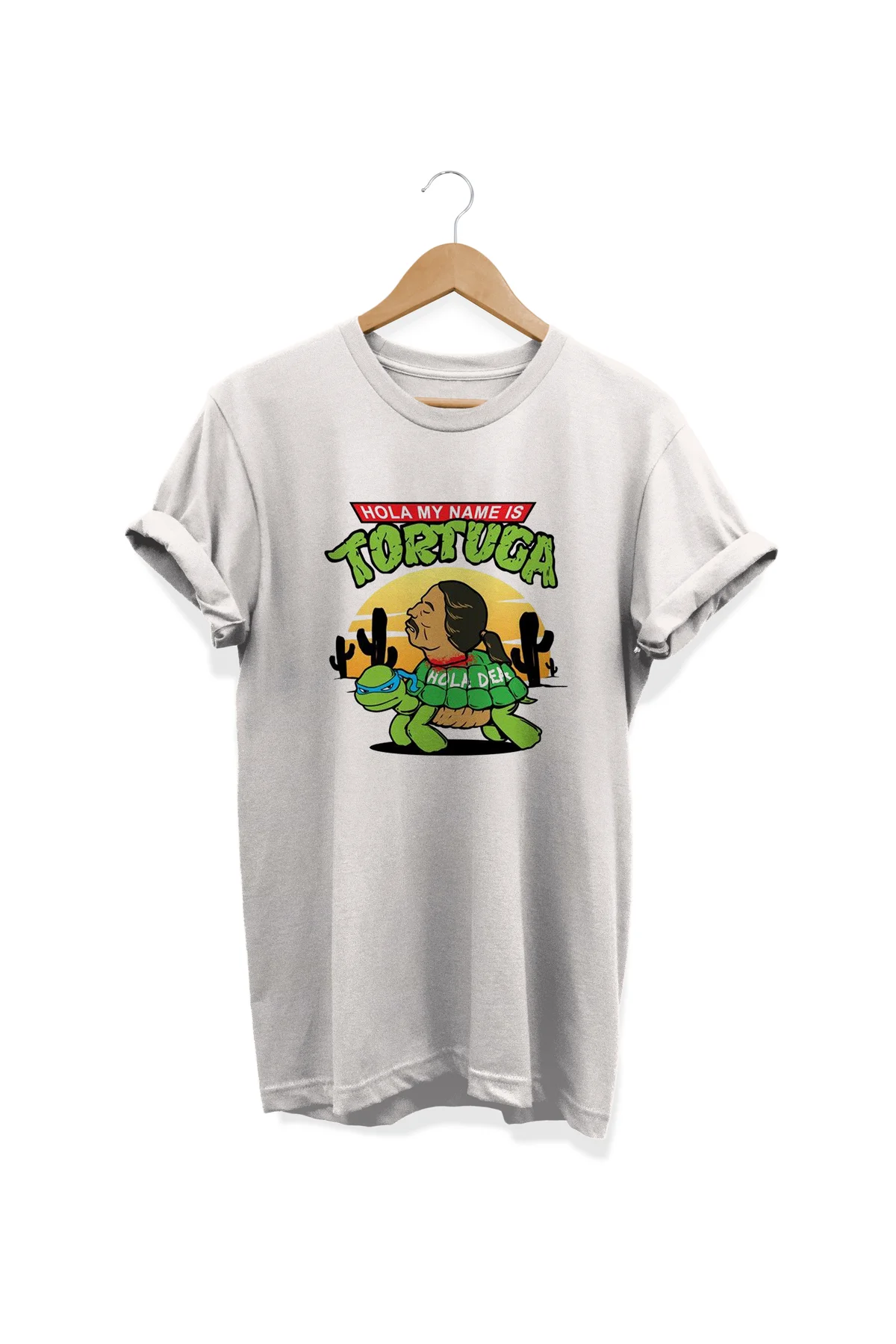 , Tortuga Baskılı, %100 Pamuk, Bisiklet Yaka, Oversize T-shirt, B