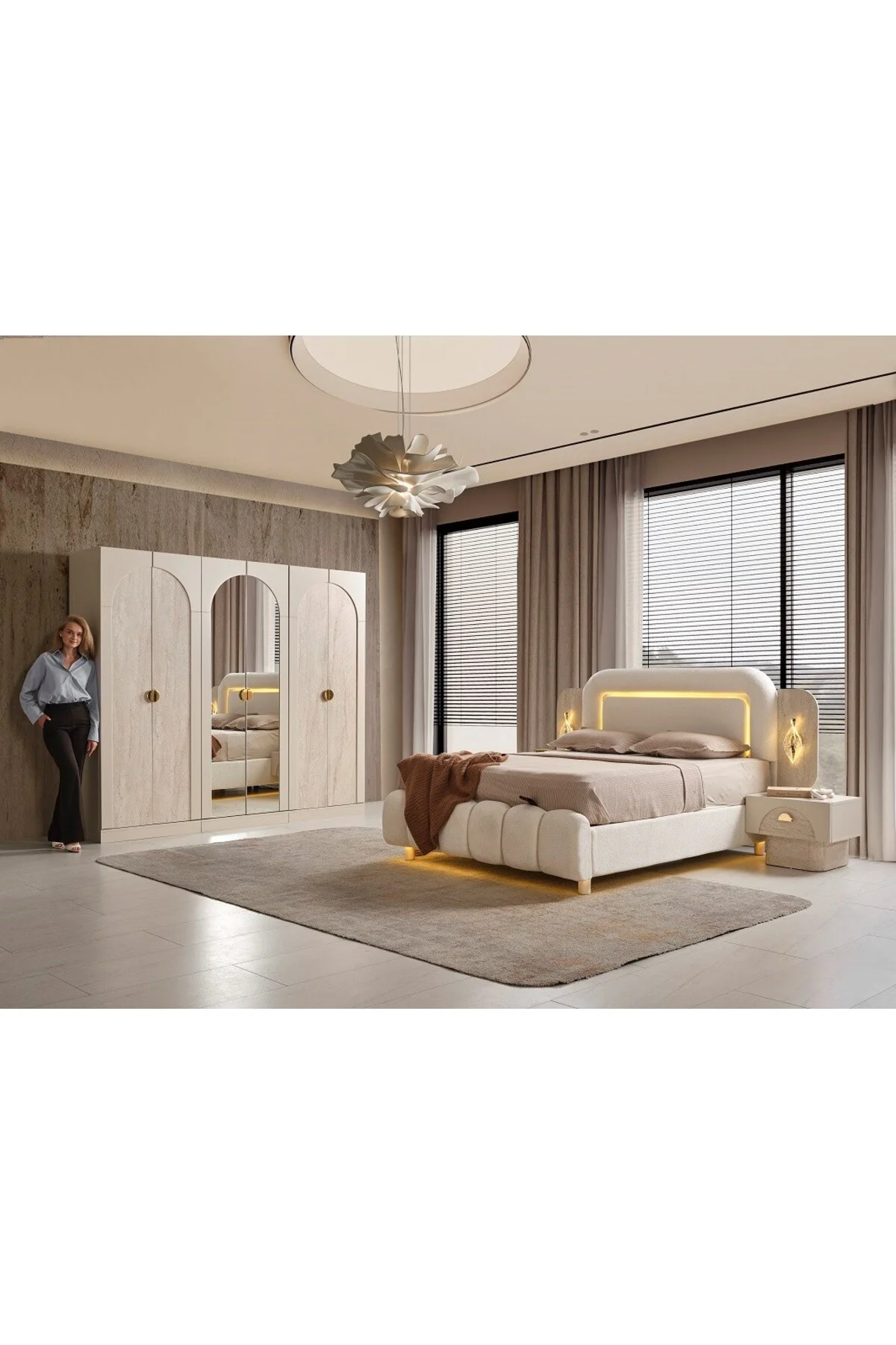 TOSCANA MDF BAZALI YATAK ODASI (2+2+2 MODÜLER) TOSCANA MDF BAZALI YATAK ODASI (2+2+2 MODÜLER)