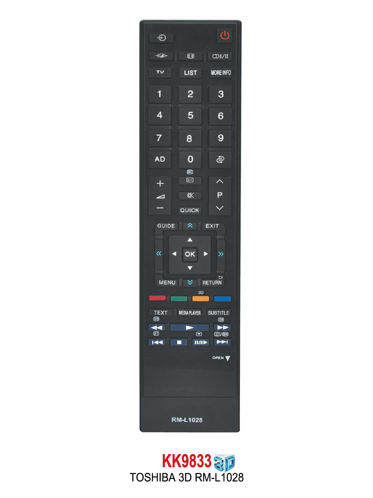 TOSHIBA 3D RM-L1028 KUMANDA
