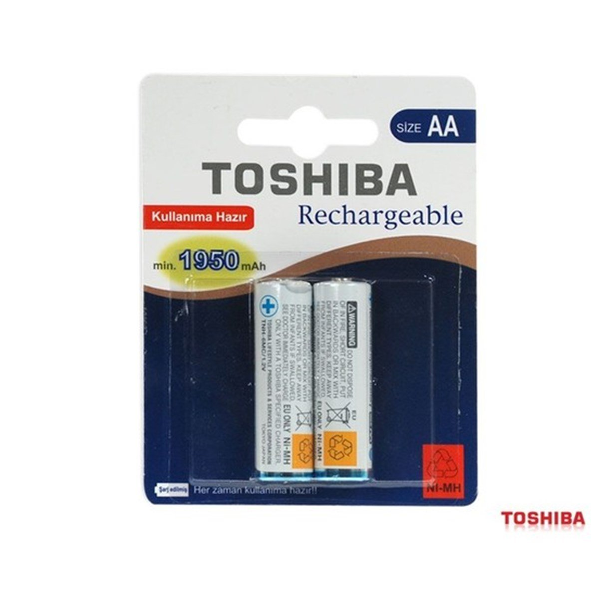 TOSHIBA KALEM PİL (1950 mAH şarjlı) TOSHIBA KALEM PİL (1950 mAH şarjlı)