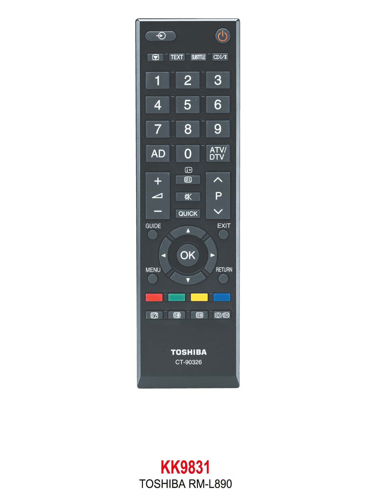 TOSHIBA RM-L890 Lcd KUMANDA