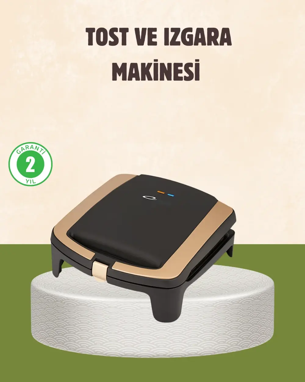 Tost Makinesi Isı Kontrollü 4 Dilim Kapasiteli