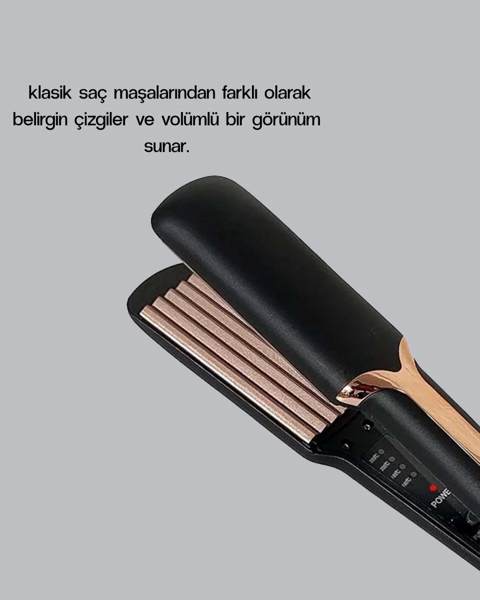 Tost Model Saç Maşası 220°C Hızlı Isınan - Kompakt Tasarım ve Profesyonel Hacim