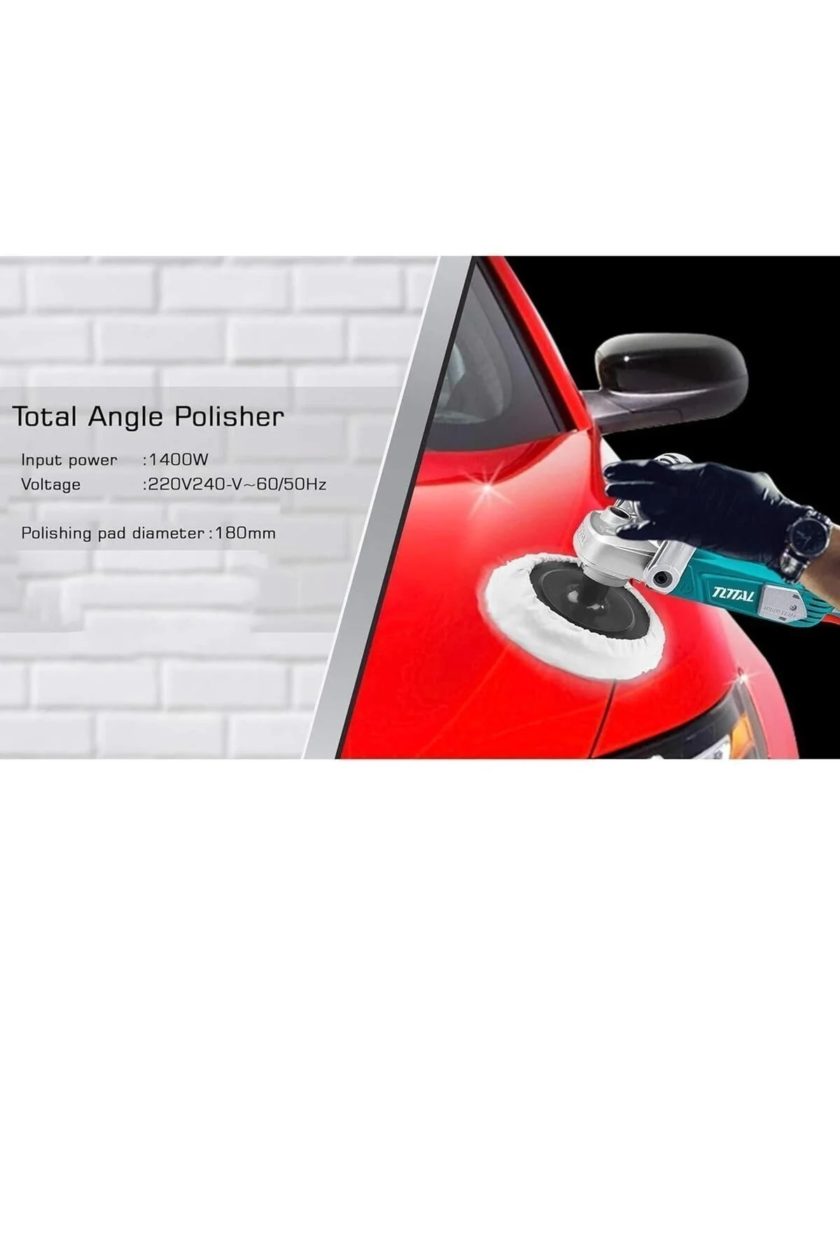 Total TP1141806 Polisaj Makinesi Elektrikli Kablolu 180 mm 1400 W