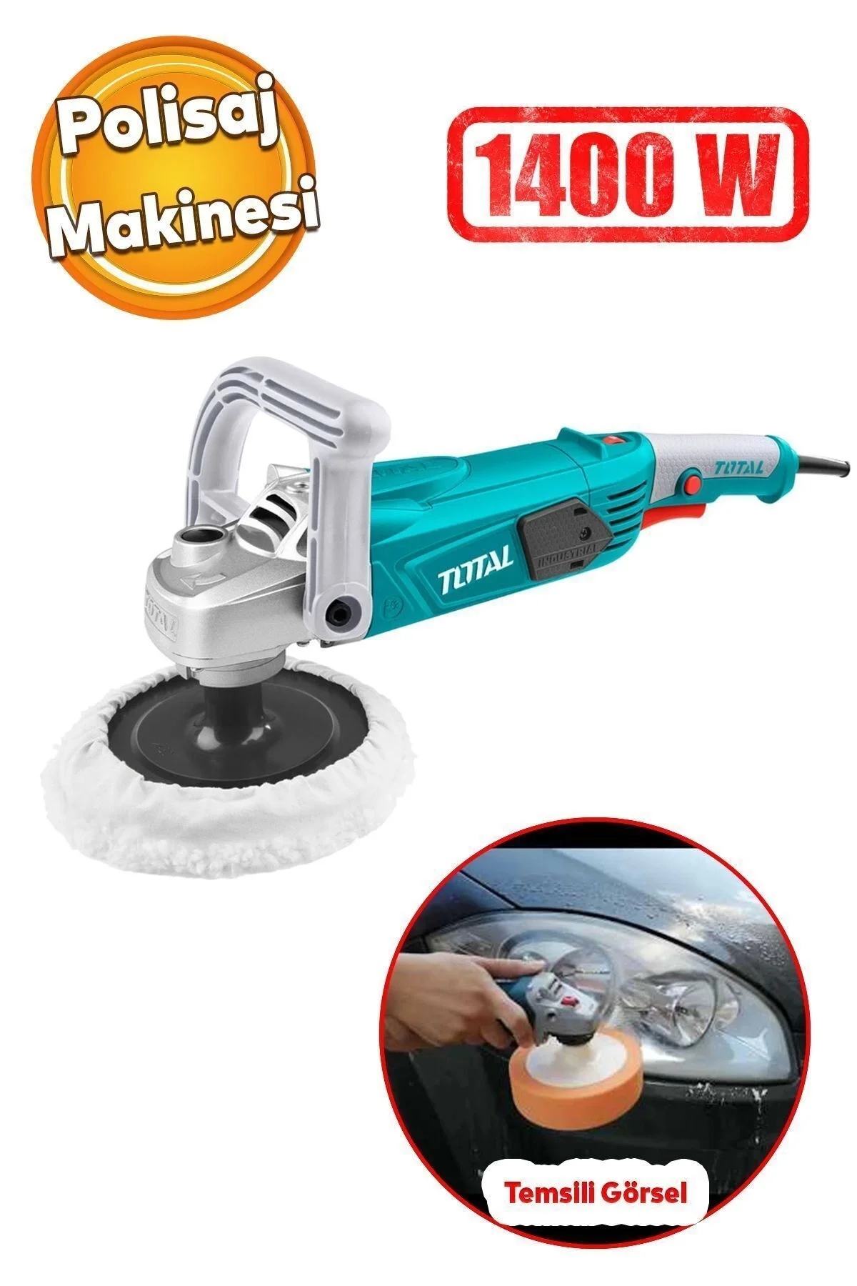 Total TP1141806 Polisaj Makinesi Elektrikli Kablolu 180 mm 1400 W
