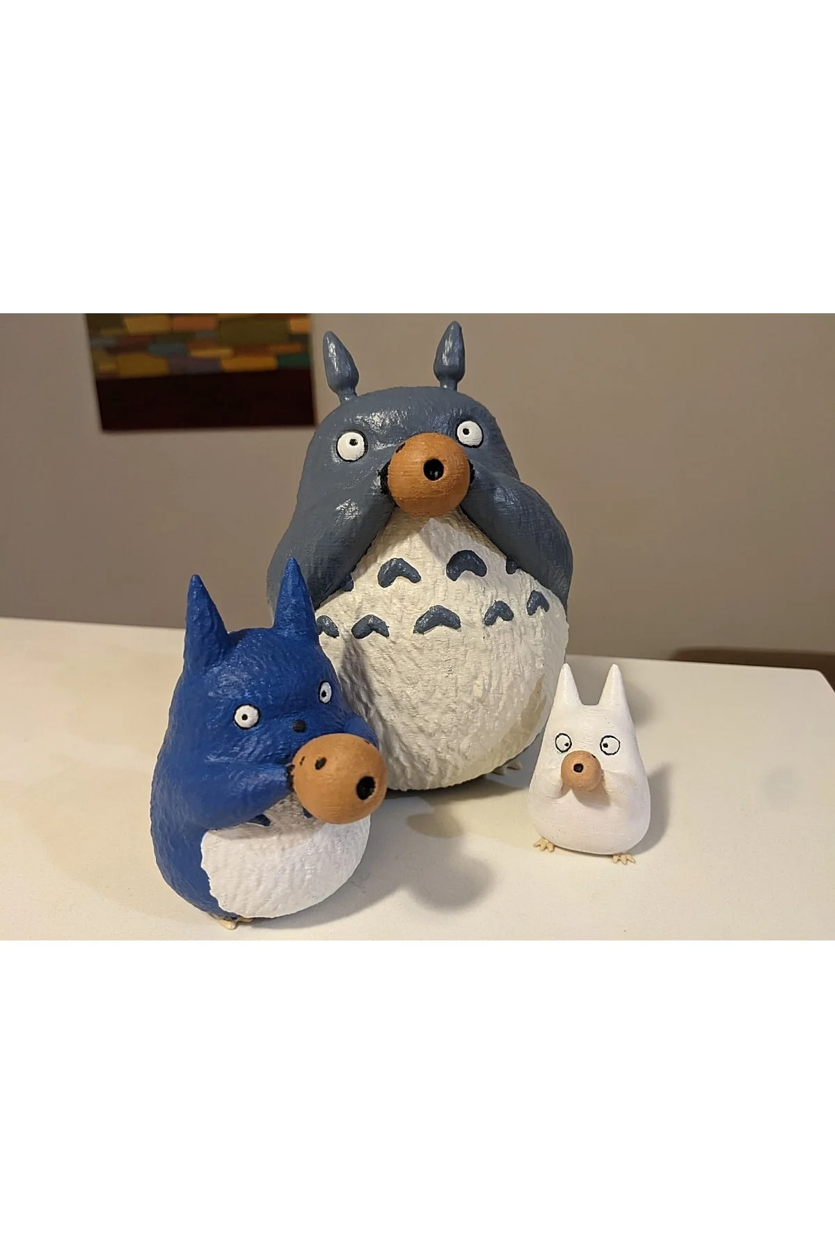 Totoro Ailesi Boyalı Figürü 3'lü Set