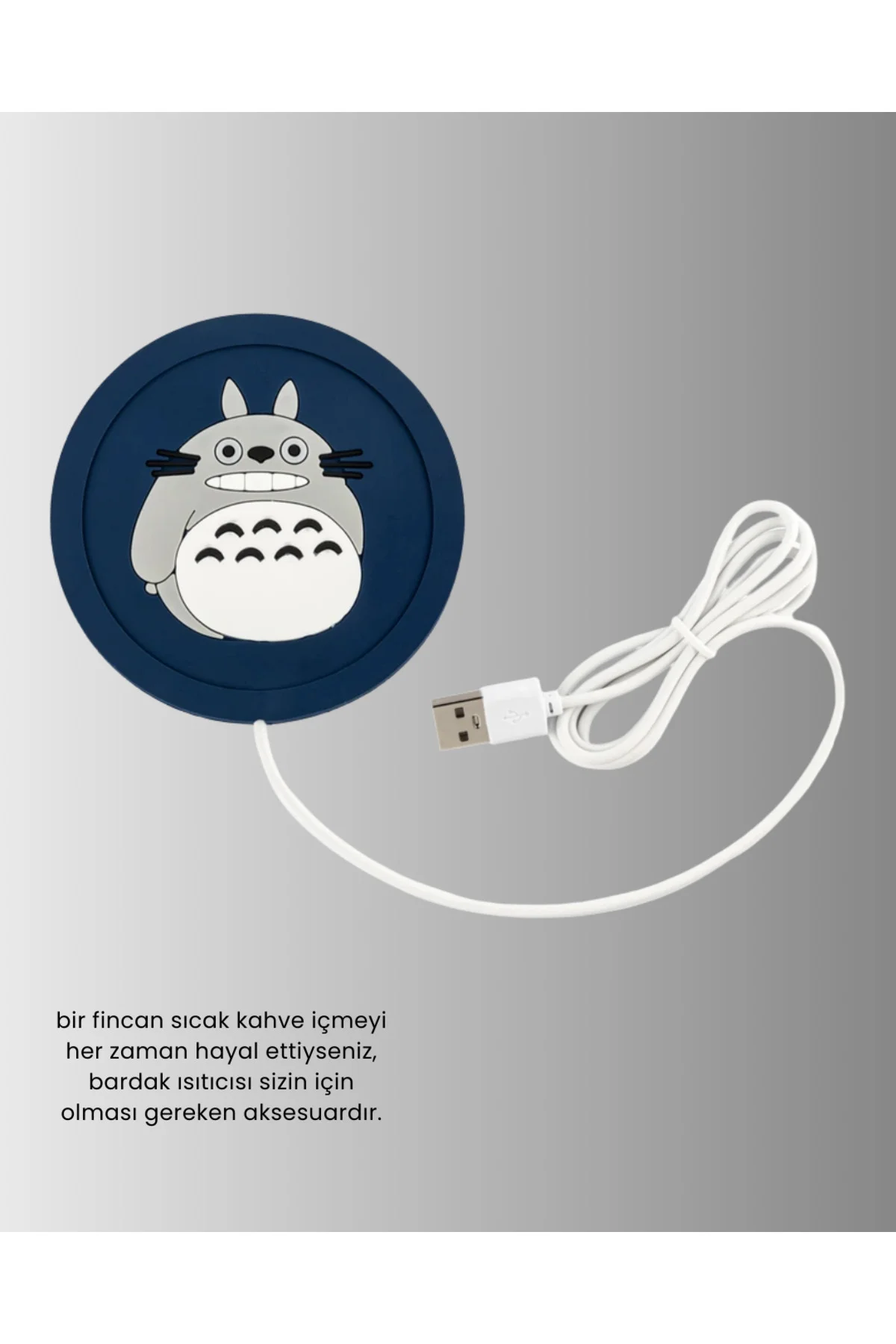 Totoro Figürlü Usb Bardak Isıtıcı Sıcak Tutucu Mat 60 Derece Maksimum Totoro Figürlü Usb Bardak Isıtıcı Sıcak Tutucu Mat 60 Derece Maksimum - Görsel 4