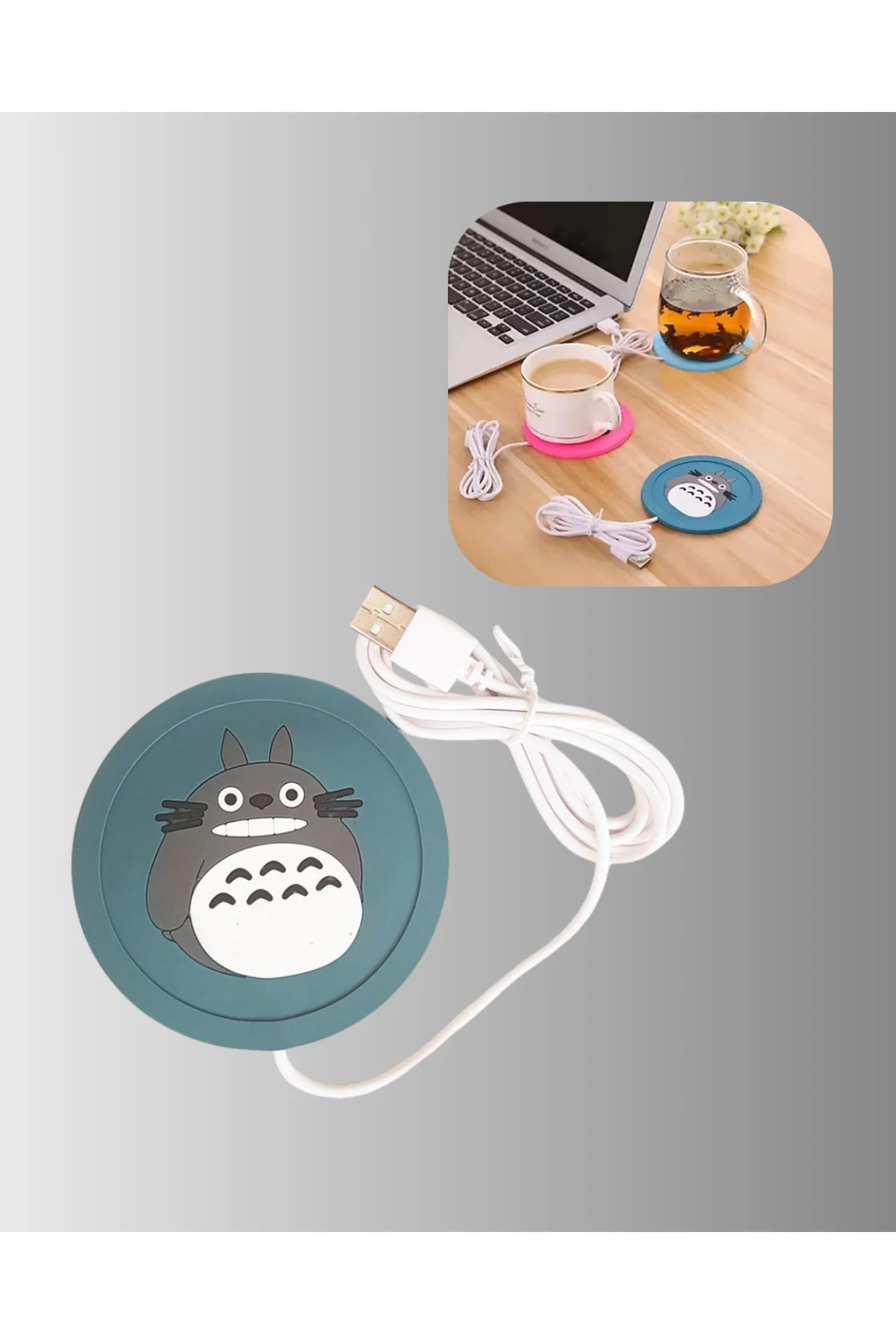 Totoro Figürlü Usb Bardak Isıtıcı Sıcak Tutucu Mat 60 Derece Maksimum Totoro Figürlü Usb Bardak Isıtıcı Sıcak Tutucu Mat 60 Derece Maksimum - Görsel 5