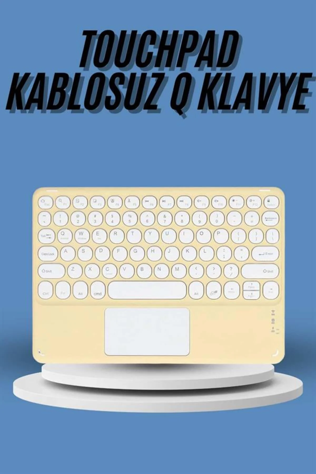 Touchpad Tüm Cihazlara Uyumlu Bluetooth Klavye Touchpad Slim Kabl