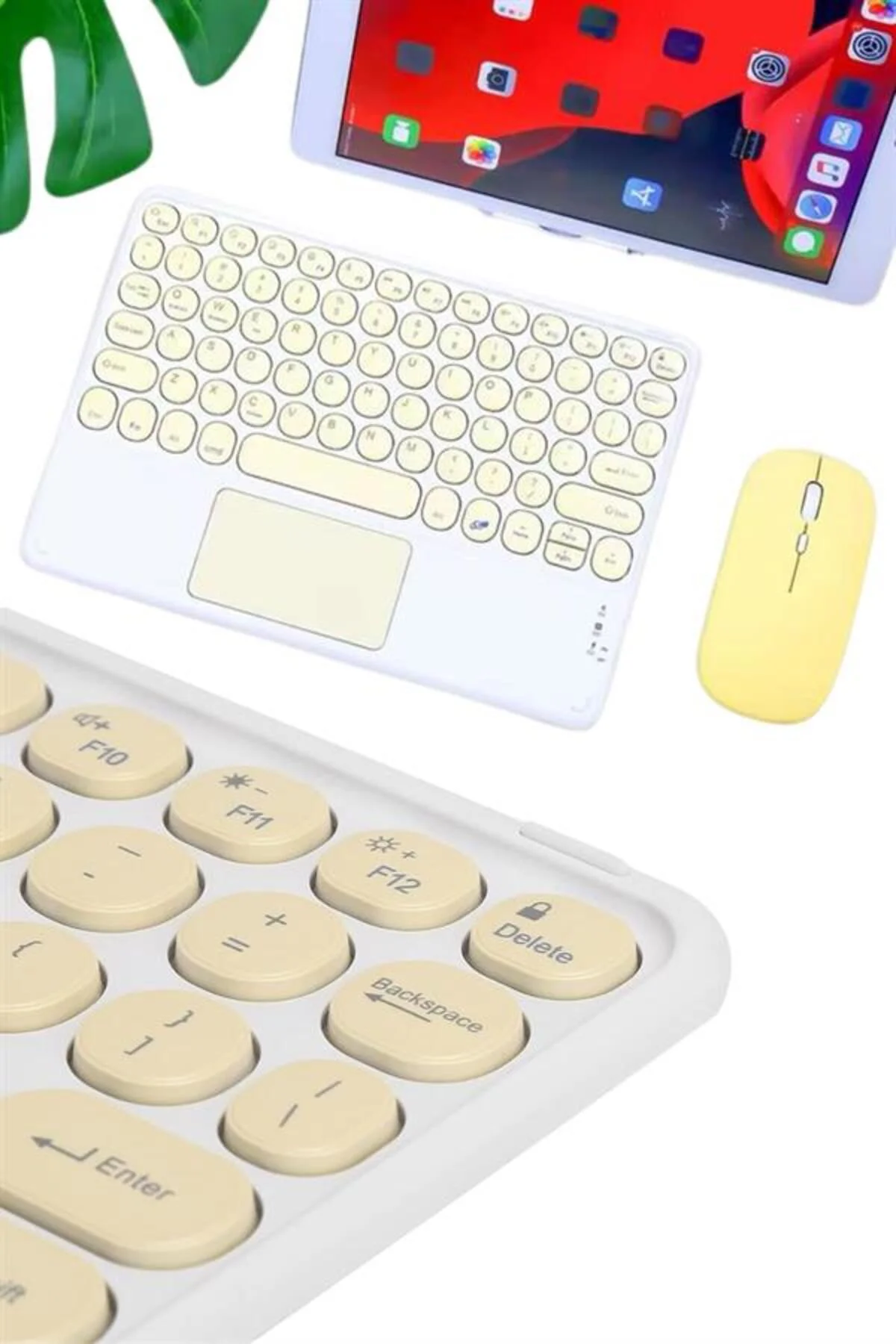 Touchpad Tüm Cihazlara Uyumlu Bluetooth Klavye Touchpad Slim Kabl