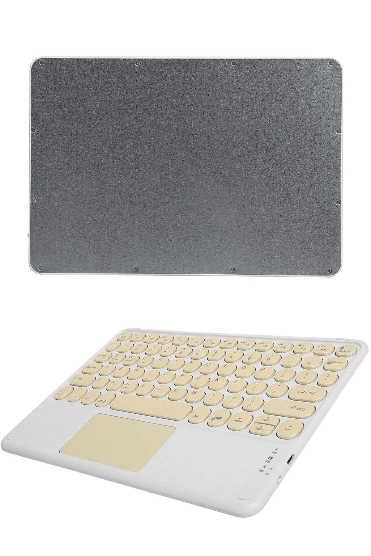 Touchpad Uyumlu Bluetooth Klavye Slim Kablosuz Wifi Q Klavye Touchpad Uyumlu Bluetooth Klavye Slim Kablosuz Wifi Q Klavye - Görsel 5