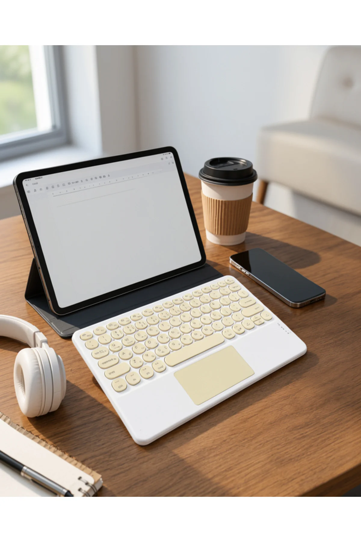 Touchpad Uyumlu Bluetooth Klavye Slim Kablosuz Wifi Q Klavye Touchpad Uyumlu Bluetooth Klavye Slim Kablosuz Wifi Q Klavye