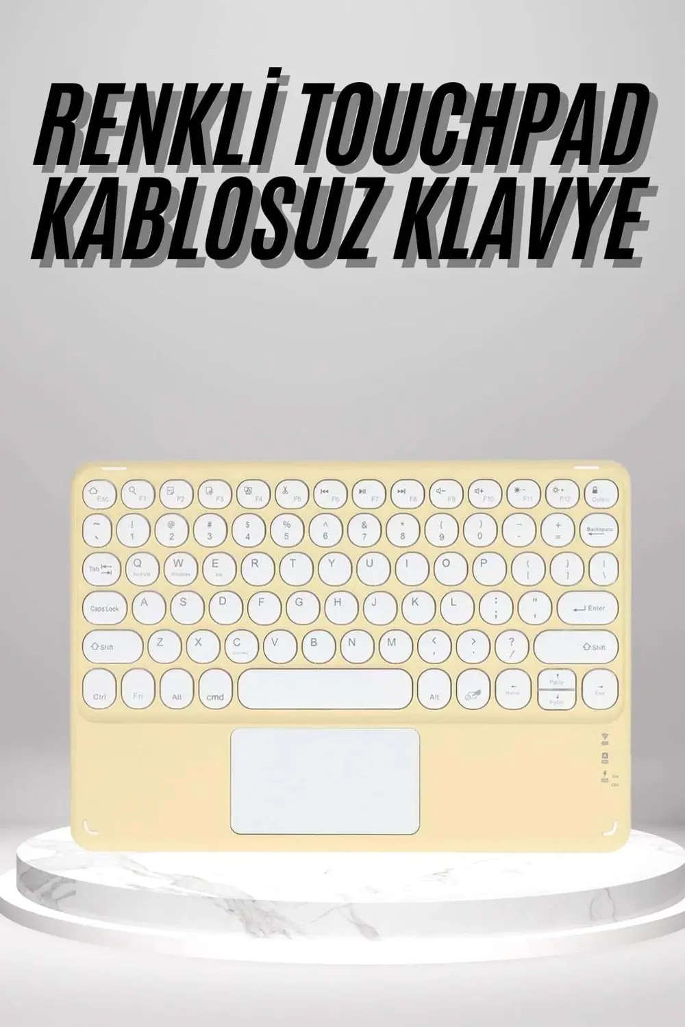 Touchpad Uyumlu Bluetooth Klavye Slim Kablosuz Wifi Q Klavye