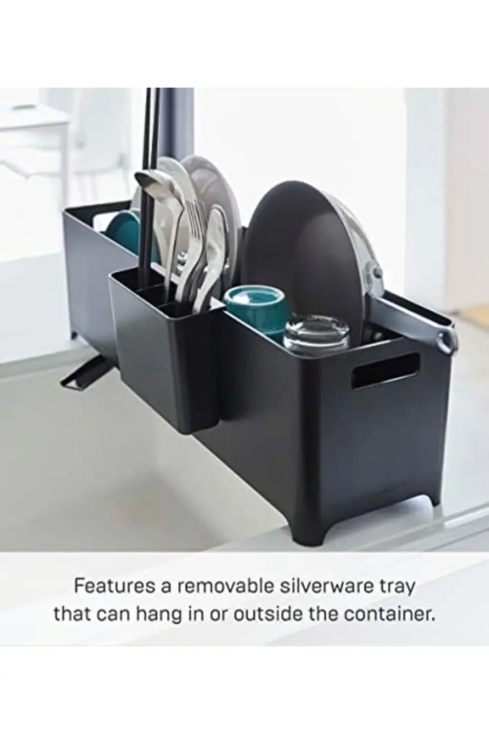 , Tower, Bulaşık için Bulaşıklık, Tek Boyut, Siyah 395519