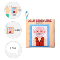 Ada Detox Tox Aile Bireyleri Sessiz Kumaş Kitap T109 - Bez Kitap , Eğitici 