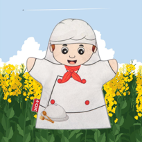 Tox Aşçı Meslekler Keçe El Kukla T326 , Eğitici Oyuncak