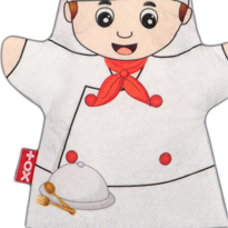 Tox Aşçı Meslekler Keçe El Kukla T326 , Eğitici Oyuncak