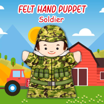 Ada Detox Tox Asker Meslekler Keçe El Kukla T331 , Eğitici Oyuncak