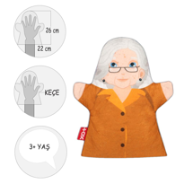 Ada Detox Tox Babaanne Aile Bireyleri Keçe El Kukla T336 , Eğitici Oyuncak